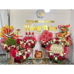RỒNG PHỤNG 5 ĐUÔI CHUẨN TONE ĐỎ