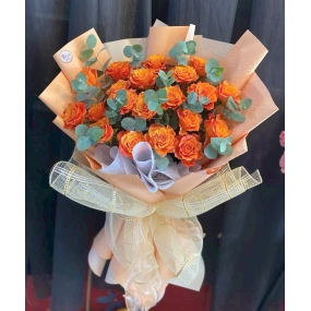 BÓ HOA MÀU CAM NĂNG LƯỢNG TÍCH CỰC 