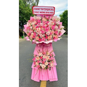 hoa chúc mừng 2 tầng 