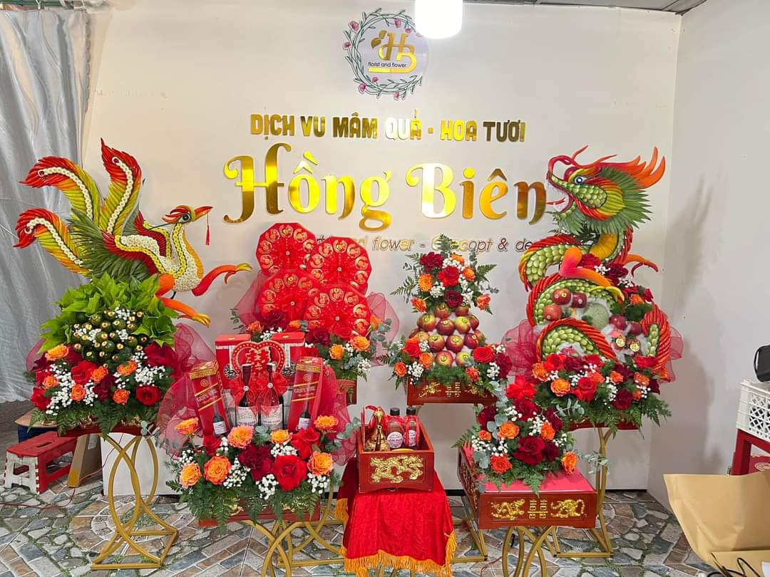 MÂM  QUẢ CƯỚI TONE ĐỎ