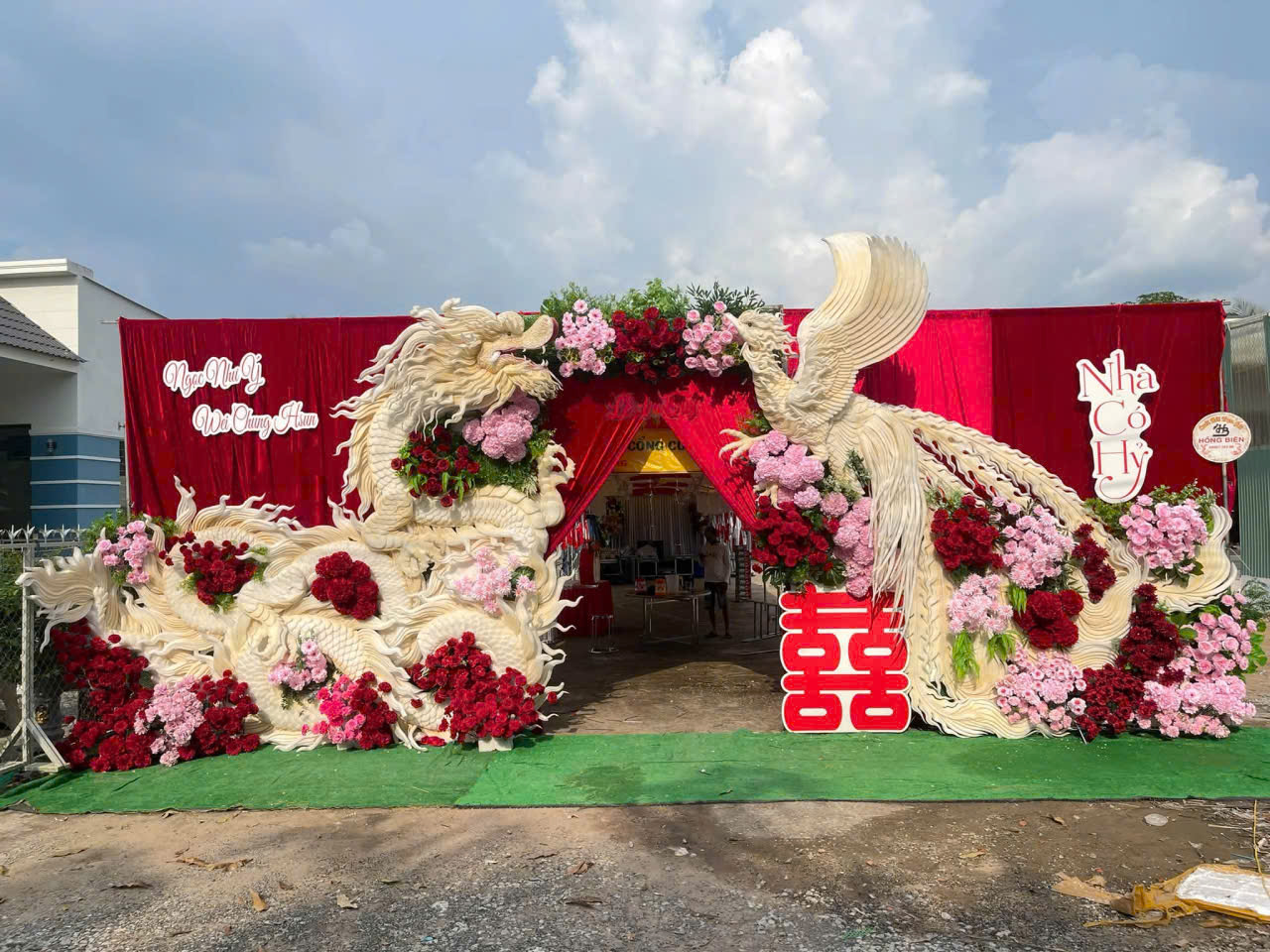 CỔNG CƯỚI RỒNG PHỤNG ĐẸP MẪU 019