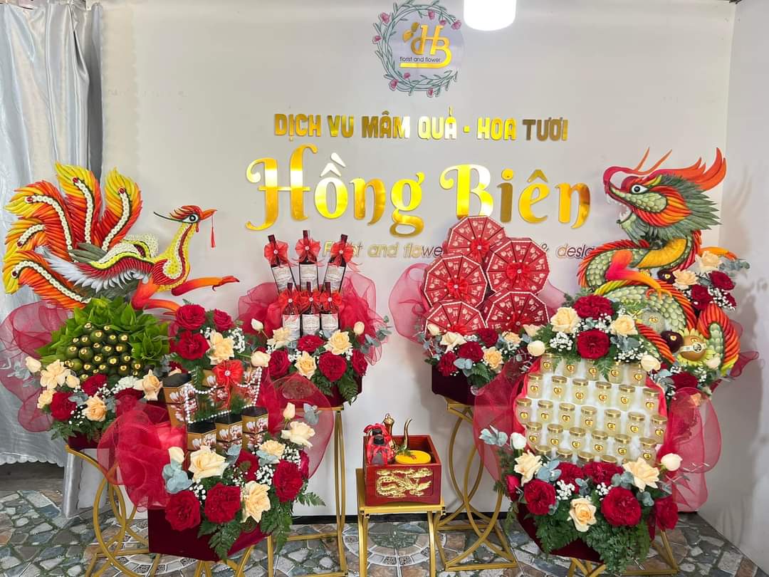 RỒNG PHỤNG 5 ĐUÔI CHUẨN TONE ĐỎ
