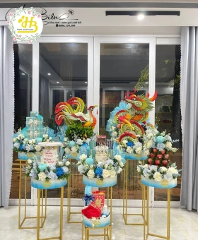 MÂM QUẢ HIÊN ĐẠI MÀU XANH DƯƠNG
