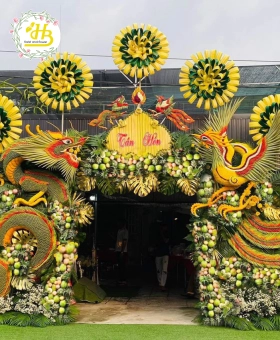 CỔNG CƯỚI RỒNG PHỤNG trái cây
