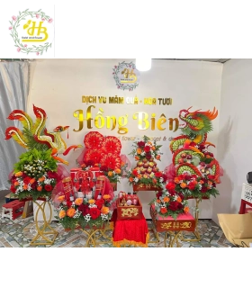 MÂM  QUẢ CƯỚI TONE ĐỎ