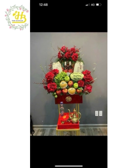 MÂM DẠM NGỎ ĐỦ LỄ TONE ĐỎ