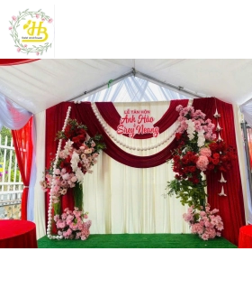 TRANG TRÍ SÂN KHẤU ĐÁM CƯỚI ĐẸP MẪU 003
