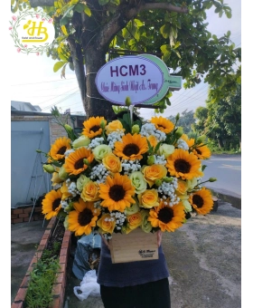 Giỏ hoa Hướng dương sinh nhật