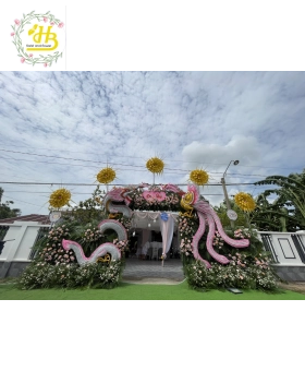 cổng rồng phụng tone hồng xinh